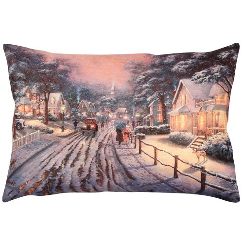Puha és stílusos párna (33 x 48 cm), 50% pamut/50% poliészter, mosható, vasalható, rejtett cipzár, szilikon töltet | Tökéletes otthoni dekorációhoz és kényelemhez
