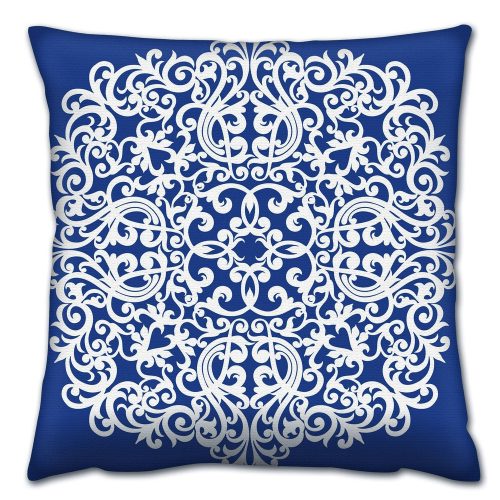 Puha és stílusos párna (43 x 43 cm), 50% pamut/50% poliészter, mosható és vasalható, rejtett cipzár, szilikon töltet | Tökéletes otthoni dekorációhoz és kényelemhez