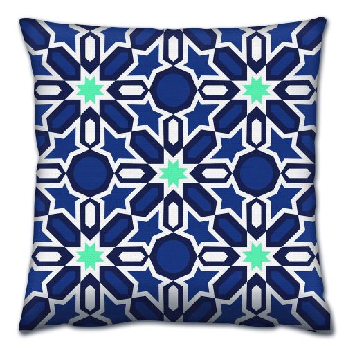 Puha és stílusos párna (43 x 43 cm), 50% pamut/50% poliészter, mosható és vasalható, rejtett cipzár, szilikon töltet | Tökéletes otthoni dekorációhoz és kényelemhez