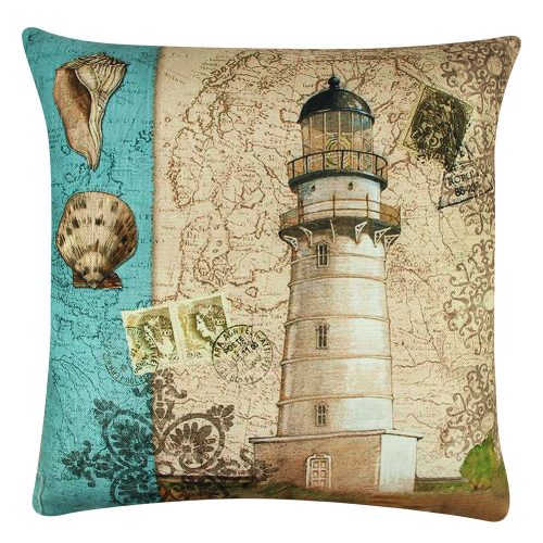 Puha és stílusos párna (43 x 43 cm), 50% pamut/50% poliészter, mosható és vasalható, rejtett cipzár, szilikon töltet | Tökéletes otthoni dekorációhoz és kényelemhez