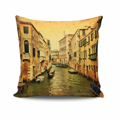 Stílusos párnahuzat 43x43 cm, 50% pamut/50% poliészter, mosható és vasalható, rejtett cipzárral záródó | Tökéletes otthoni dekorációhoz és kényelemhez