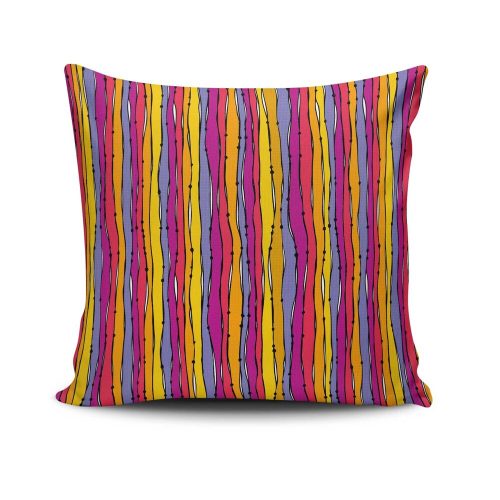 Stílusos párnahuzat 43x43 cm, 50% pamut/50% poliészter, mosható és vasalható, rejtett cipzárral záródó | Tökéletes otthoni dekorációhoz és kényelemhez