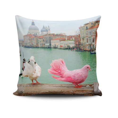 Stílusos párnahuzat 43x43 cm, 50% pamut/50% poliészter, mosható és vasalható, rejtett cipzárral záródó | Tökéletes otthoni dekorációhoz és kényelemhez
