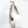Modern mustáros WC-papír tartó, 100% fém és kötél, falra szerelhető, 14 x 22 x 3 cm | Rusztikus és humoros dizájn, minden fürdőszobába tökéletes