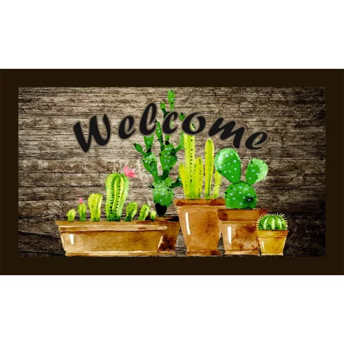 Tartós PVC lábtörlő, 45 x 70 cm | 50% nem szőtt filc és 50% PVC | Ideális beltéri/kültéri használatra, stílusos és funkcionális bejárati megoldás