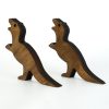 Prémium fa ajtózáró (2 db), bronz színű, 13 x 2 x 15 cm | 100% fa lézeres vágással | Stílusos és tartós otthoni és irodai használatra