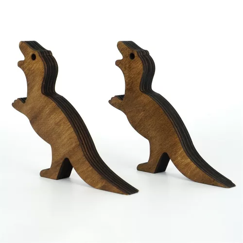 Prémium fa ajtózáró (2 db), bronz színű, 13 x 2 x 15 cm | 100% fa lézeres vágással | Stílusos és tartós otthoni és irodai használatra