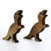 Prémium fa ajtózáró (2 db), bronz színű, 13 x 2 x 15 cm | 100% fa lézeres vágással | Stílusos és tartós otthoni és irodai használatra
