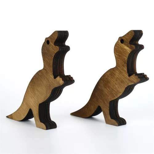 Prémium fa ajtózáró (2 db), bronz színű, 13 x 2 x 15 cm | 100% fa lézeres vágással | Stílusos és tartós otthoni és irodai használatra