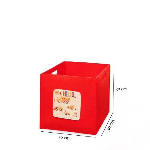 Stílusos piros filckosár, 30 x 30 x 33 cm | 100% filc anyag | Tökéletes otthoni, irodai és gyerekszobák rendezéséhez | Tartós és elegáns tárolási megoldás