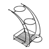 Elegáns fekete fém dekoratív Jardiniere, 19 x 19 x 37 cm | 100% tartós fém | Tökéletes beltéri növényekhez és lakberendezéshez, stílusos és funkcionális