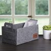 Stílusos szürke filckosár, 30 x 20 x 15 cm | 100% tartós filc | Tökéletes otthoni, irodai és tárolási megoldások szervezéséhez | Elegáns és funkcionális dizájn
