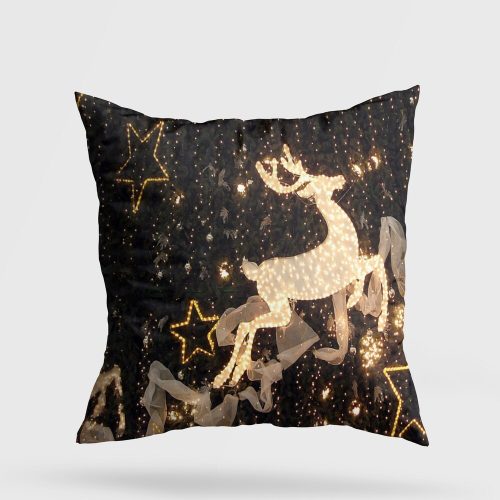 Puha és stílusos párna (43 x 43 cm), 50% pamut/50% poliészter, mosható és vasalható, rejtett cipzár, szilikon töltet | Tökéletes otthoni dekorációhoz és kényelemhez