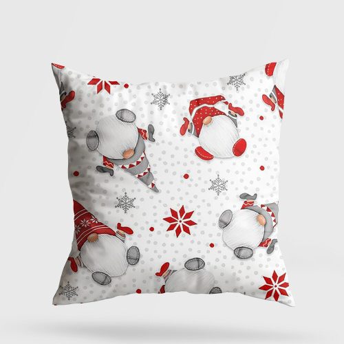 Puha és stílusos párna (43 x 43 cm), 50% pamut/50% poliészter, mosható és vasalható, rejtett cipzár, szilikon töltet | Tökéletes otthoni dekorációhoz és kényelemhez