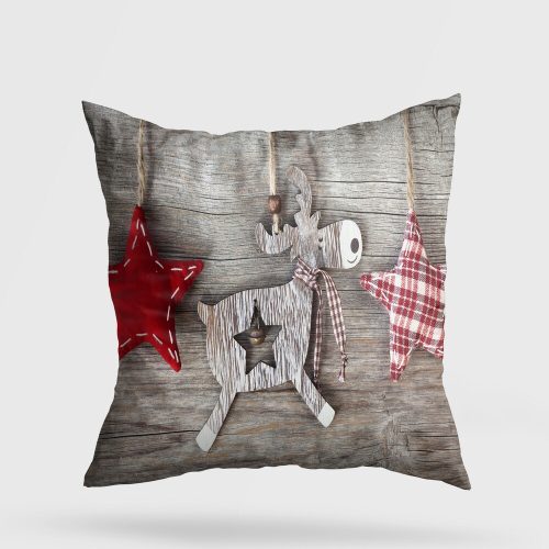 Puha és stílusos párna (43 x 43 cm), 50% pamut/50% poliészter, mosható és vasalható, rejtett cipzár, szilikon töltet | Tökéletes otthoni dekorációhoz és kényelemhez