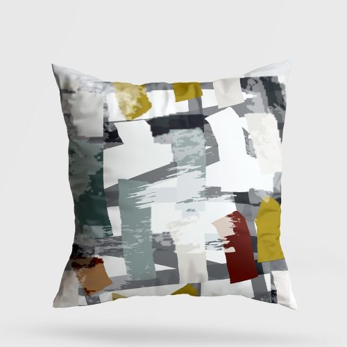 Puha és stílusos párna (43 x 43 cm), 50% pamut/50% poliészter, mosható és vasalható, rejtett cipzár, szilikon töltet | Tökéletes otthoni dekorációhoz és kényelemhez
