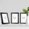 Elegáns fekete képkeret készlet (3 db), 13 x 18 cm | 100% műanyag, 20 mm keret szélesség | Tökéletes otthoni dekorációhoz és galériafalakhoz