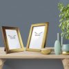 Elegáns arany képkeret készlet (2 db) - 13x18 cm & 15x21 cm | 100% műanyag, 20 mm keret szélesség | Tökéletes lakberendezéshez és emlékezéshez