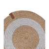 Kézzel készített Cotton Runner, 37 x 37 cm, natúr és szürke | 100% pamut, stílusos és tartós | Tökéletes otthoni dekorációhoz és étkezőkhöz, elegáns design