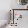 Elegáns fekete fém ékszerállvány, 15 cm átmérő x 27 cm magasság | 100% tartós fém | Tökéletes nyakláncok és kiegészítők bemutatására