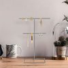 Elegáns króm ékszerállvány rendszerező, 15 cm átmérő x 30 cm magasság | 100% fém konstrukció | Stílusos és funkcionális tároló a tartozékok számára