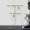 Elegáns króm ékszerállvány rendszerező, 15 cm átmérő x 30 cm magasság | 100% fém konstrukció | Stílusos és funkcionális tároló a tartozékok számára