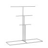 Stílusos króm ékszerállvány rendszerező, 40 x 41 x 15 cm | 100% fém, könnyű, 0,43 kg | Tökéletes az elegáns tároláshoz és megjelenítéshez
