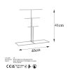 Stílusos króm ékszerállvány rendszerező, 40 x 41 x 15 cm | 100% fém, könnyű, 0,43 kg | Tökéletes az elegáns tároláshoz és megjelenítéshez