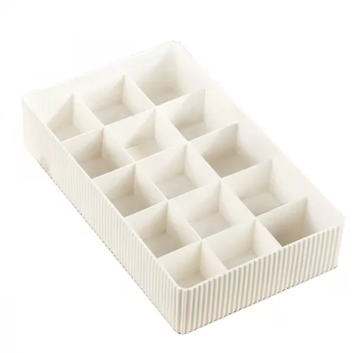 Elegáns ekrü ékszerdoboz, 30 x 18 x 6,5 cm | Tartós 100% polipropilén biztonságos műanyag zárral | Tökéletes kincsei rendszerezéséhez
