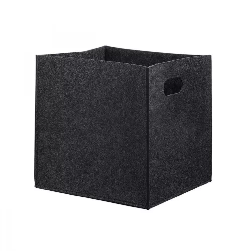 Stílusos fekete filckosár, 30 x 30 x 30 cm | 100% filc anyag | Ideális rendszerezéshez és tároláshoz | Kezelési útmutató: Csak törölje le