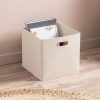 Stílusos krémes filc kosár, 30 x 30 x 30 cm | 100% filc, gépben nem mosható | Ideális otthoni és irodai rendszerezéséhez, puha és elegáns design