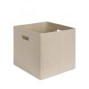 Stílusos krémes filc kosár, 30 x 30 x 30 cm | 100% filc, gépben nem mosható | Ideális otthoni és irodai rendszerezéséhez, puha és elegáns design