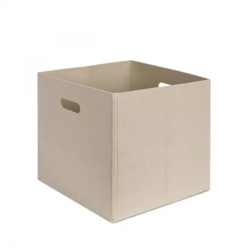Stílusos krémes filc kosár, 30 x 30 x 30 cm | 100% filc, gépben nem mosható | Ideális otthoni és irodai rendszerezéséhez, puha és elegáns design