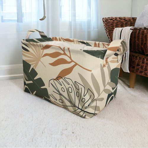 Stílusos filckosár, 37 x 25 x 27 cm | 70% poliészter és 30% pamut | Könnyen tisztítható nedves ruhával | Tökéletes otthoni és irodai rendszerezéshez