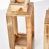 Elegáns fa gyertyatartó lámpák (2 db) - natúr kivitelben, 30 cm és 25 cm | Tökéletes lakberendezéshez és környezeti világításhoz | Stílusos és funkcionális dizájn