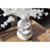 Elegáns krémszínű kerámia váza, 8 x 8 x 20 cm | 100% kiváló minőségű kerámia | Tökéletes lakberendezéshez és virágdíszekhez, stílusos és sokoldalú kialakításhoz
