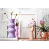 Elegáns lila kerámia váza, 11 x 29 x 11 cm | 100% kiváló minőségű kerámia | Tökéletes lakberendezéshez és virágdíszekhez, stílusos és modern dizájnhoz