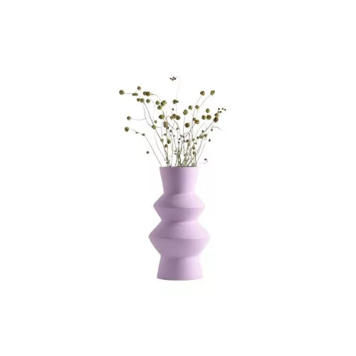 Elegáns lila kerámia váza, 11 x 29 x 11 cm | 100% kiváló minőségű kerámia | Tökéletes lakberendezéshez és virágdíszekhez, stílusos és modern dizájnhoz