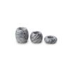 Elegáns gyertyatartó készlet (3 db) - 100% Sicily Lila Márvány, Fehér | Kicsi: 8x3cm, Közepes: 8x6cm, Nagy: 8x9cm | Tökéletes lakberendezéshez és különleges alkalmakra