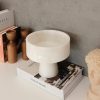 Elegáns Thassos márványtalpú tál, 20 cm átmérő x 17 cm magasság | 100% fehér márvány | Tökéletes otthoni dekorációhoz és étkezőasztal középpontjához