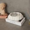 Elegáns fehér tál, 23 cm átmérő, 7 cm magasság | 100% Sicily Lila Márvány | Tökéletes tálaláshoz és díszítéshez | Stílusos kiegészítő bármely otthonhoz