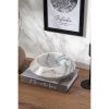 Elegáns fehér tál, 23 cm átmérő, 7 cm magasság | 100% Sicily Lila Márvány | Tökéletes tálaláshoz és díszítéshez | Stílusos kiegészítő bármely otthonhoz