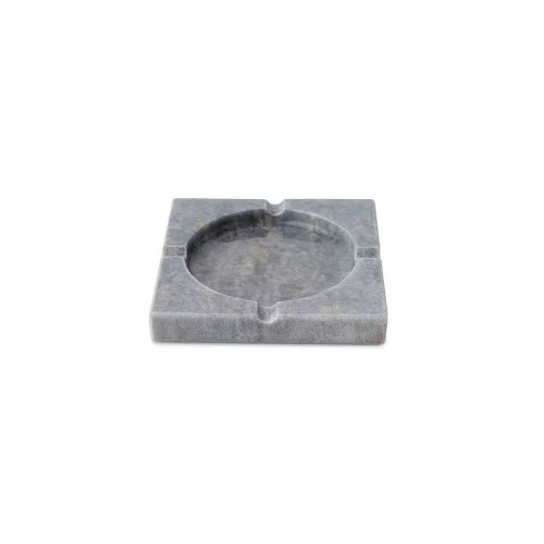 Elegáns veronai szürke márvány hamutartó, 12 x 12 x 2 cm | 100% természetes márvány | Stílusos és funkcionális dizájn otthoni és irodai dekorációhoz