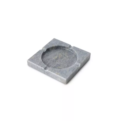 Elegáns veronai szürke márvány hamutartó, 12 x 12 x 2 cm | 100% természetes márvány | Stílusos és funkcionális dizájn otthoni és irodai dekorációhoz