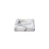 Elegáns márvány hamutartó, 12 x 12 x 2 cm | 100% Sicily Lila & Verona Grey Márvány | Stílusos fehér és szürke dizájn otthoni és irodai dekorációhoz