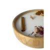 Elegáns tölgy gyertyatartó, 18 cm átmérő x 7 cm magasság | 100% fakeret és szójaviasz | Tökéletes otthoni dekorációhoz és a hangulat javításához