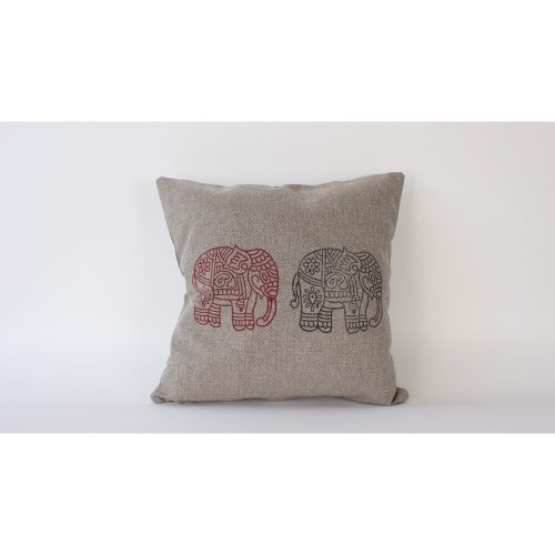 Luxus, kézzel készített bársonypárna (50 x 50 cm), barna | 100% bársony szilikon töltettel | Tökéletes otthoni dekorációhoz és kényelemhez