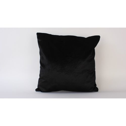 Luxus fekete bársony párna, 50 x 50 cm | Kézzel készített szilikon töltelékkel | Puha és stílusos dekor otthonra, irodára és pihenésre