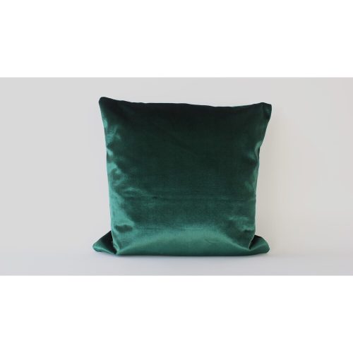 Kézzel készített zöld bársony párna, 50 x 50 cm | 100% bársony szilikon töltettel | Luxus kényelem a lakberendezéshez és a pihenéshez