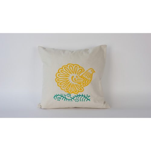 Kézzel készített bársonypárna (50 x 50 cm), krémszínű, szilikon töltelék | 100% Luxus Velvet | Tökéletes otthoni dekorációhoz és kényelemhez